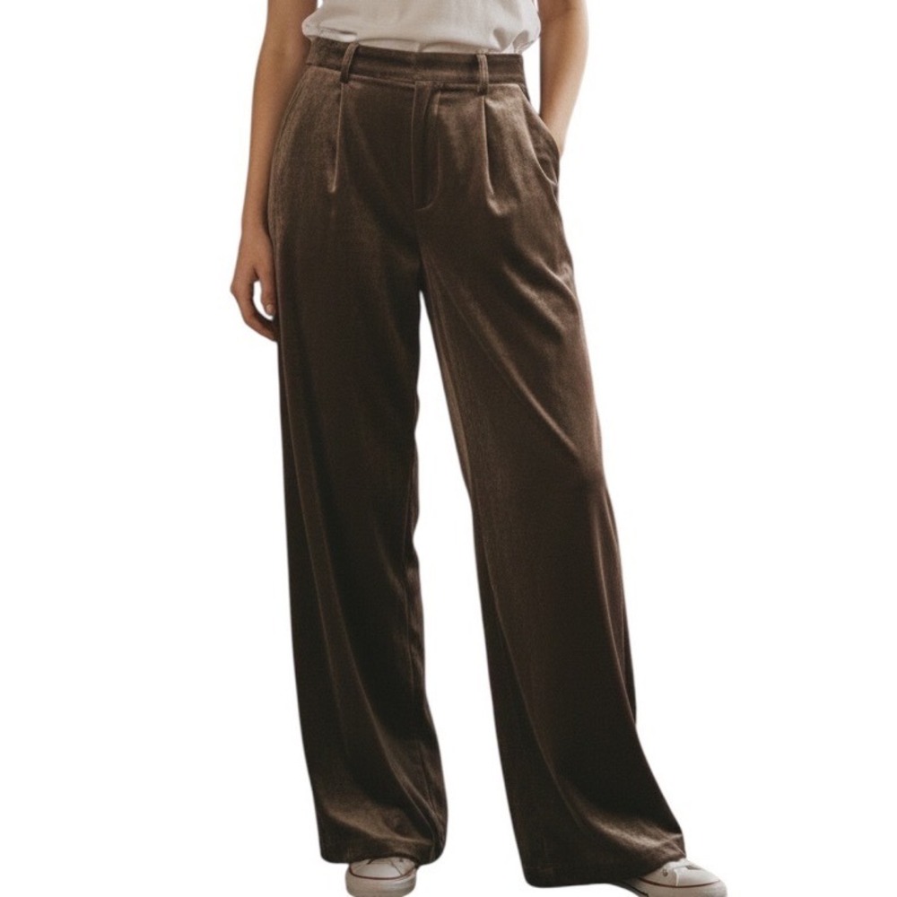 VTG Banana Republic Gray Silk Y2K Velvet Wide Leg Luxe Minimalist 8 Quiet Luxury